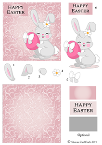 Easter Bunny Decoupage Cardsm