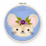 The Crafty Kit Company - Floral Mouse in a Hoop